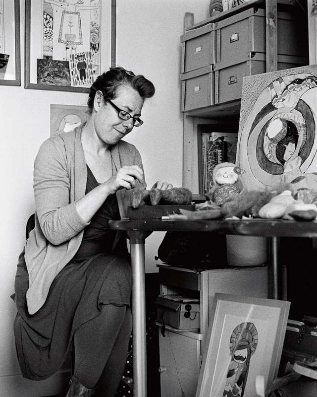 Alice Walters in her art studio